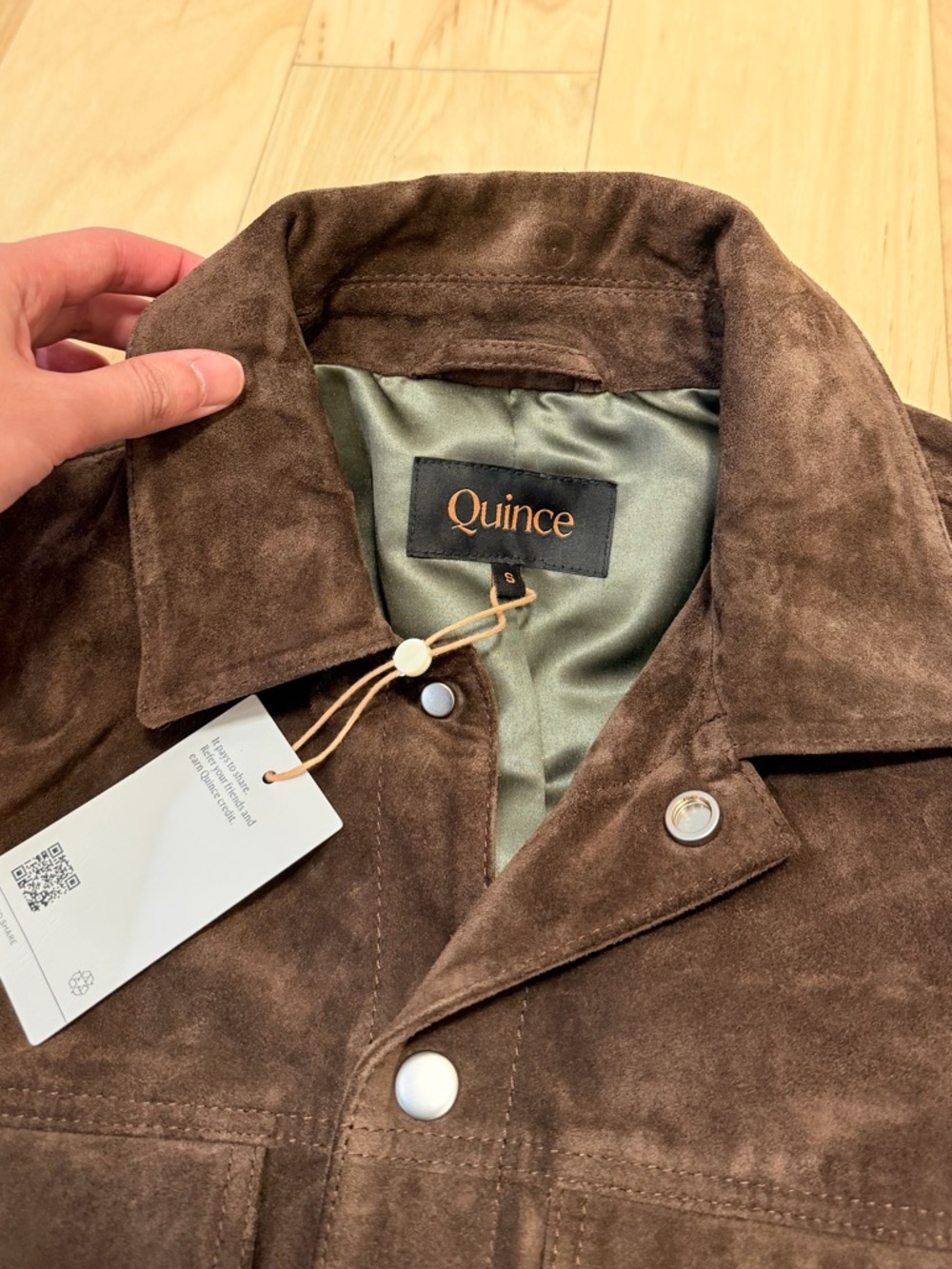 NWT Quince Men’s Italian Suede Trucker Jacket - Picture 8 of 9